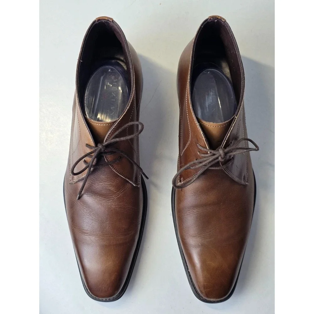 Mezlan Usini Men's Boots Size 10 M Brown Leather Classic Chukka‎ Shoes 18154